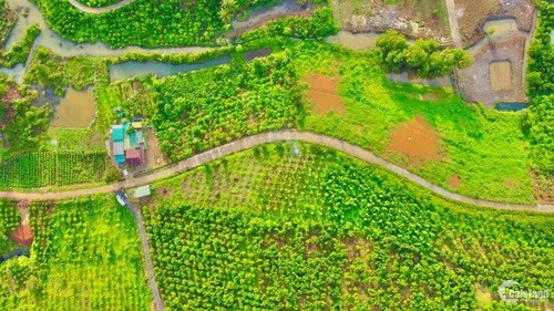 SUSTANK internal roads — aerial view connecting farm zones